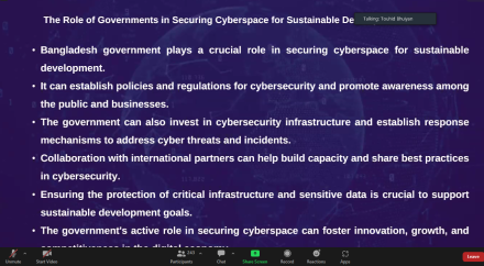 Securing Cyber Space For Sustainable Development